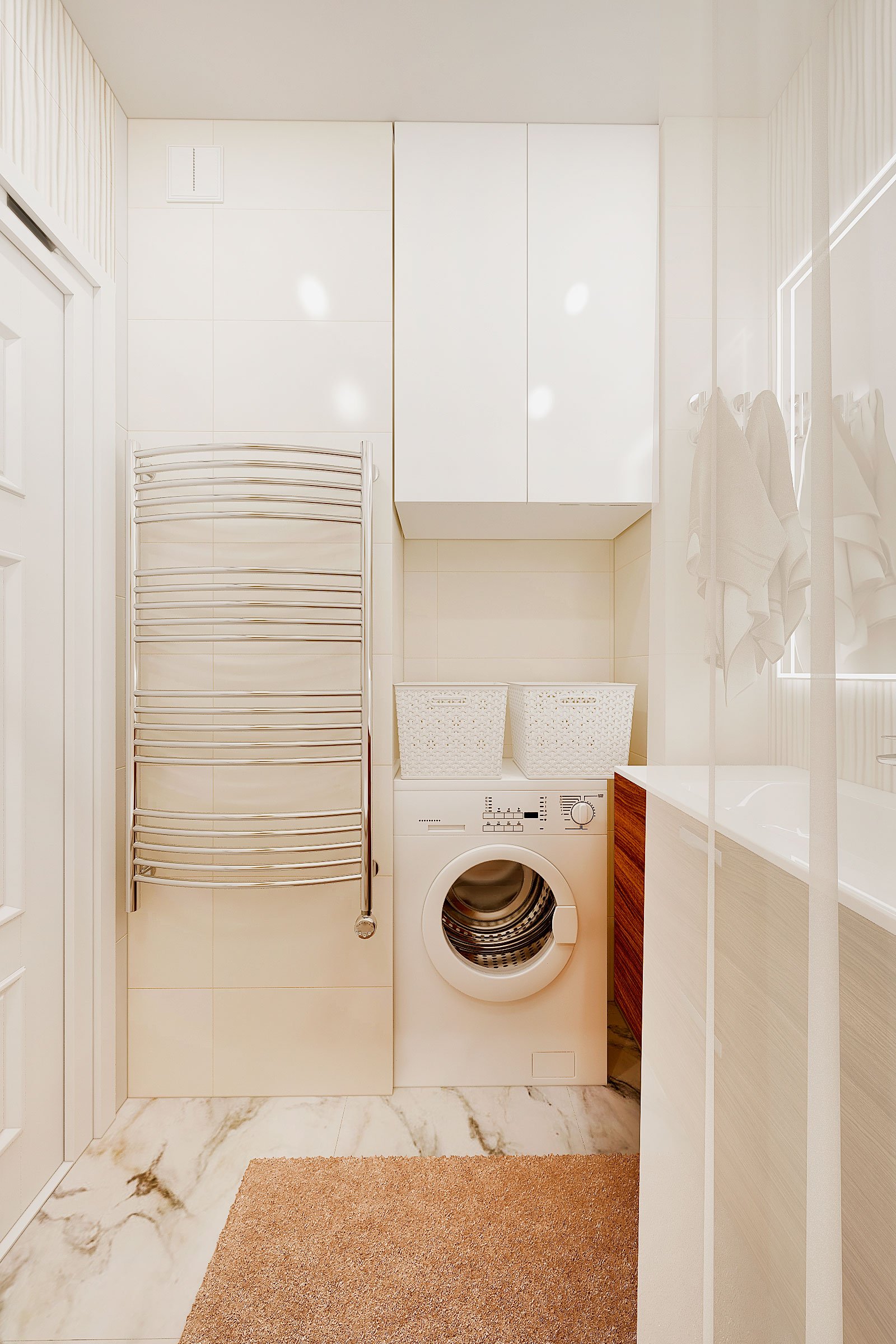 дизайн интерьера ванной в современном стиле, Гомель 2018, фото №2