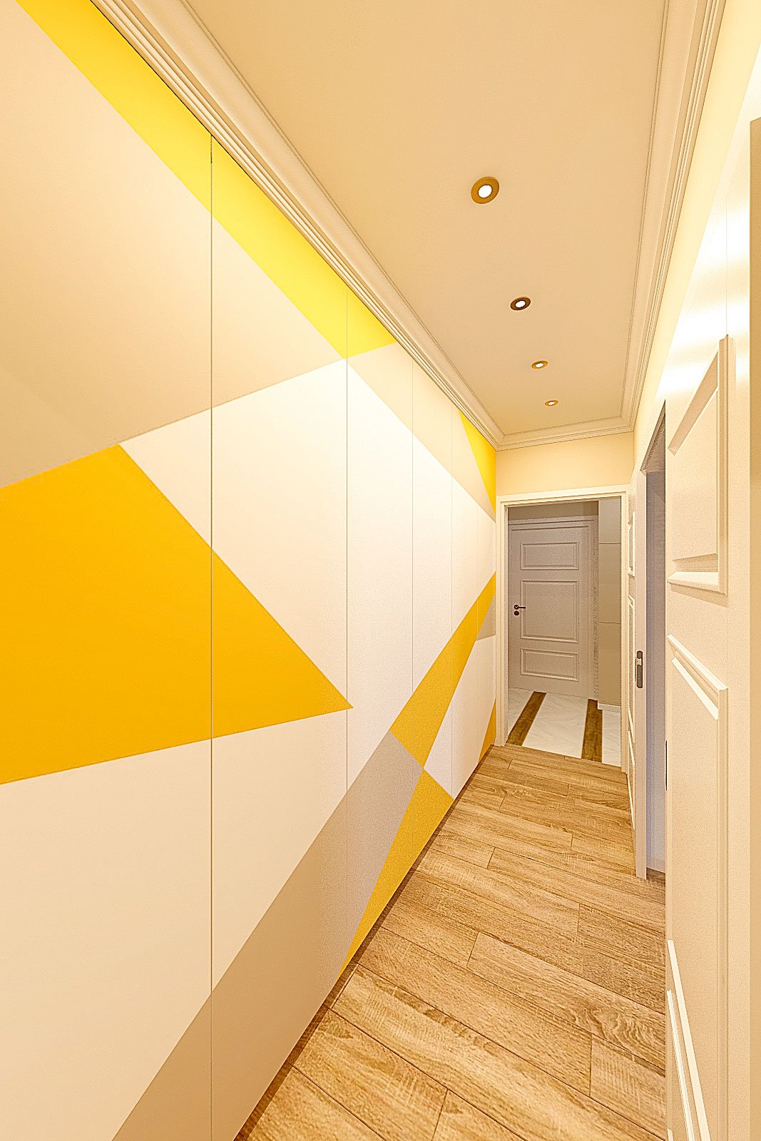 дизайн интерьера коридора в современном стиле, Гомель 2018, фото №1