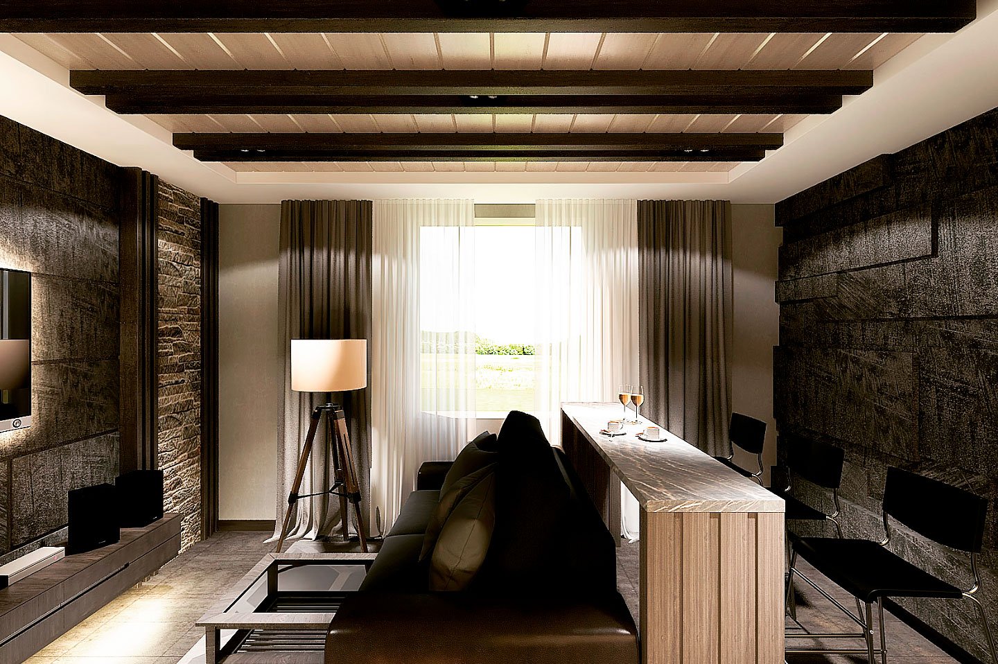 Отопительные комнаты. Черный цвет в интерьере бани. Дизайн сауны из термоосины.
