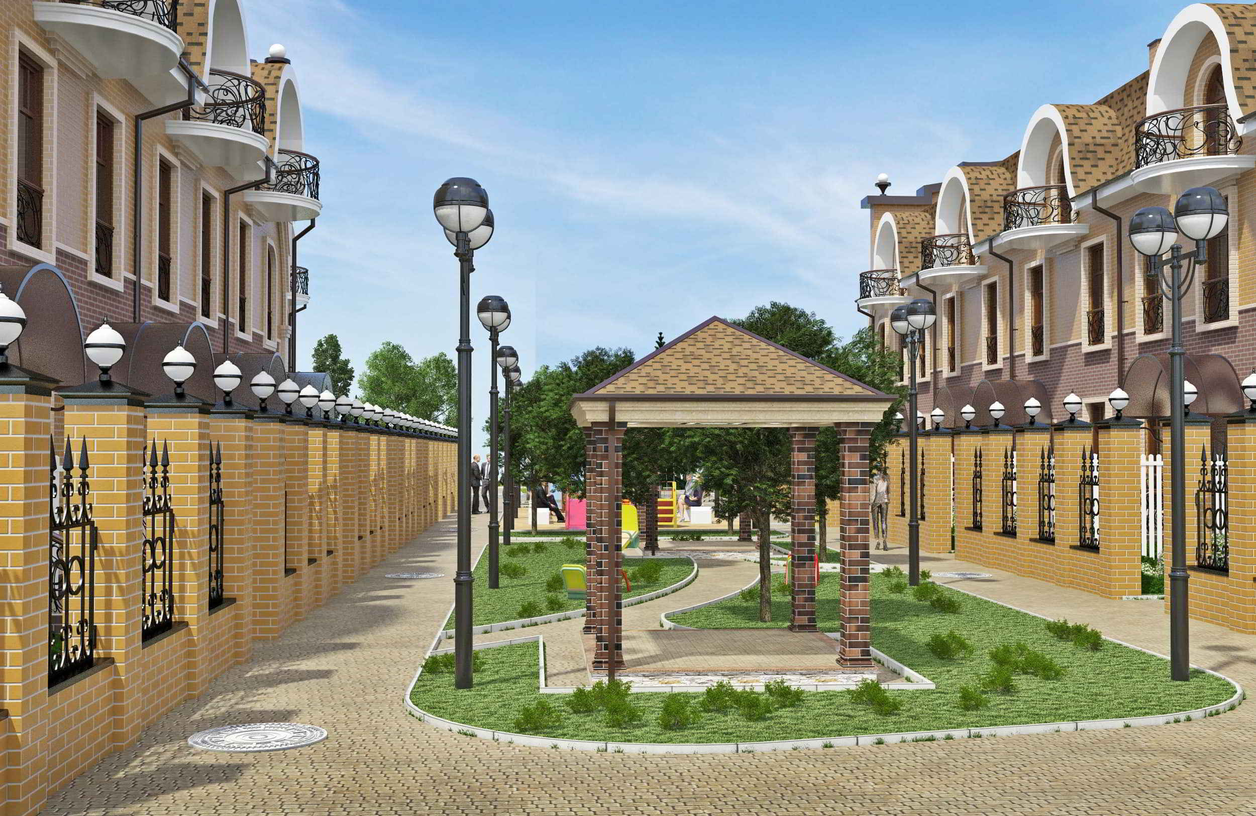 Дизайн фасадов в Гомеле, проект таунхаусов в Нижнем Новгороде, изображение №2